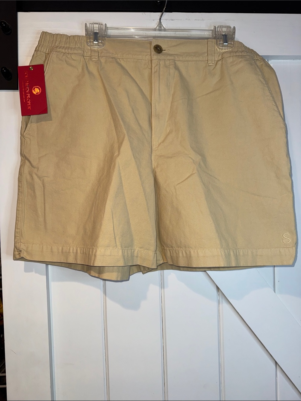 Southern Proper Khaki Flat-Front Men's Shorts